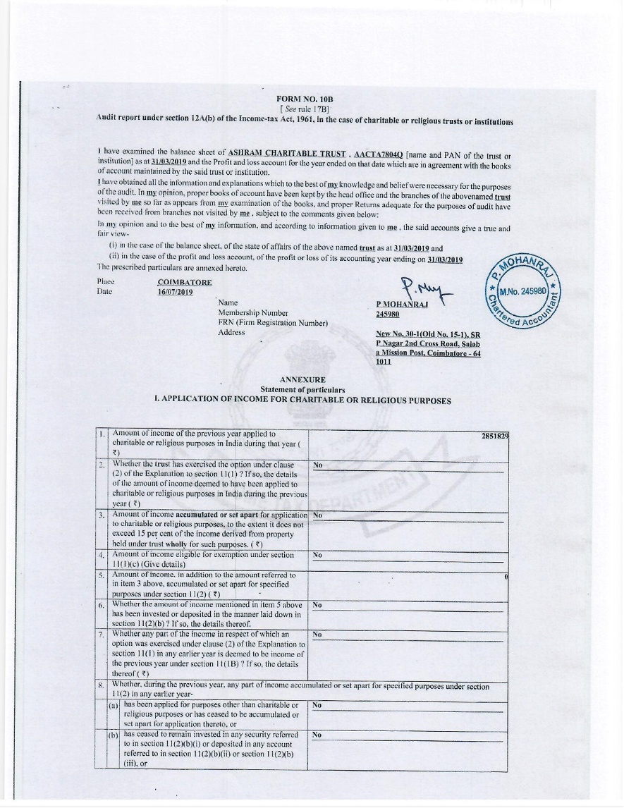 Form 10B Page 1